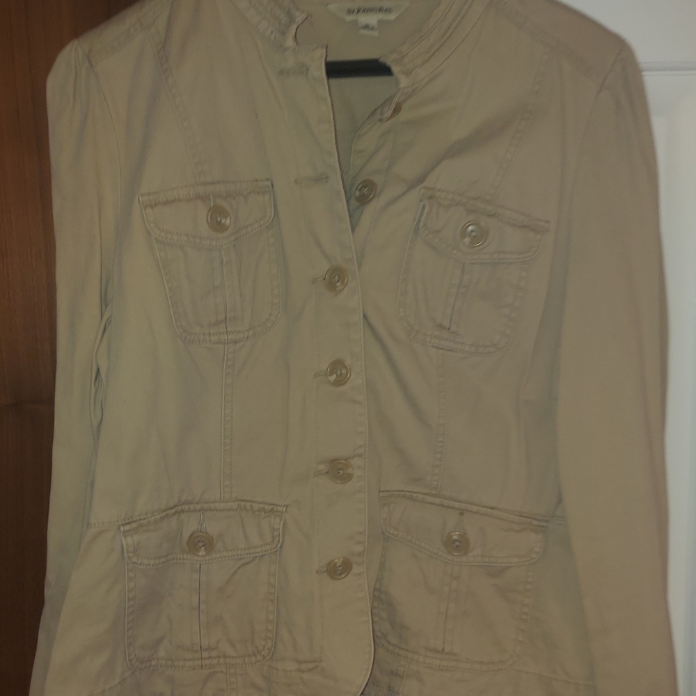 St. John Sport by Marie Gray Beige Utility Jacket